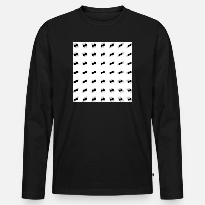 Schwarzweiß Kunst - Männer Premium Bio Langarmshirt - Schwarz