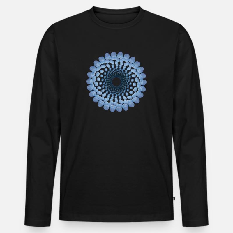 atom - cellular seven - Männer Premium Bio Langarmshirt - Schwarz