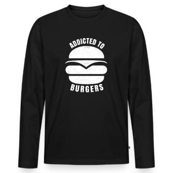 Addicted to citizens - Men's Premium Organic Long Sleeve Shirt - black - Front - Nico (187cm)