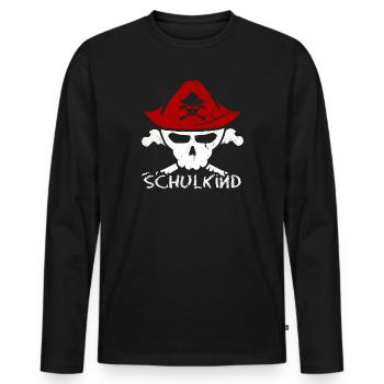 Kita Abgänger Schulkind Einschulung Kindergarten - Männer Premium Bio Langarmshirt - Schwarz - Vorne - Nico (187cm)