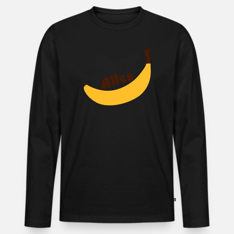 alles banane - Männer Premium Bio Langarmshirt - Schwarz