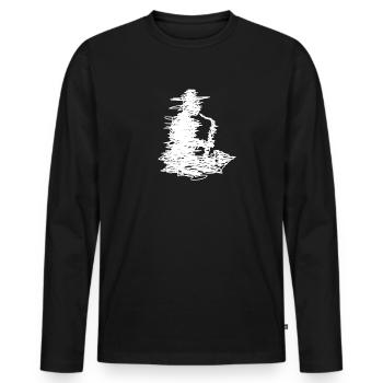 jazz - T-shirt manches longues Premium bio Homme - noir - Devant - Nico (187cm)