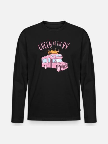 Queen of the Camper - Men's Premium Organic Long Sleeve Shirt - black