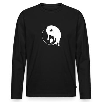 Yin Yang - Men's Premium Organic Long Sleeve Shirt - black - Front - Nico (187cm)
