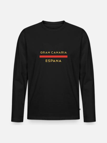 Gran Canaria Spain T-Shirt - Men's Premium Organic Long Sleeve Shirt - black