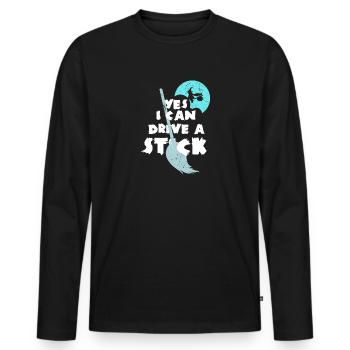 Witch halloween - Men's Premium Organic Long Sleeve Shirt - black - Front - Nico (187cm)