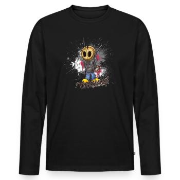 Totenknopf can assassin - T-shirt manches longues Premium bio Homme - noir - Devant - Nico (187cm)