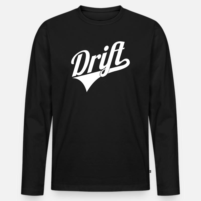 Drift Schriftzug Logo - Männer Premium Bio Langarmshirt - Schwarz