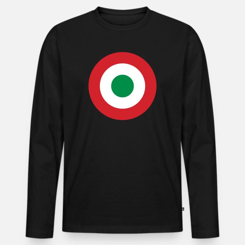 Coccarda Italien - Männer Premium Bio Langarmshirt - Schwarz