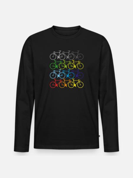 Vélo sport d'été - T-shirt manches longues Premium bio Homme - noir