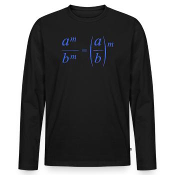 mathematics - Men's Premium Organic Long Sleeve Shirt - black - Front - Nico (187cm)