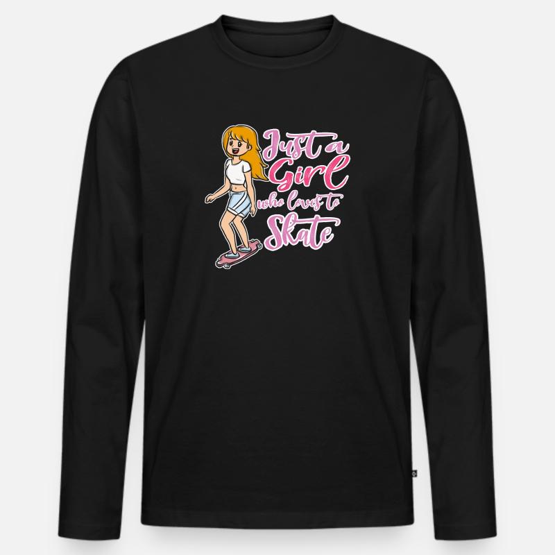 Skateboard - Männer Premium Bio Langarmshirt - Schwarz