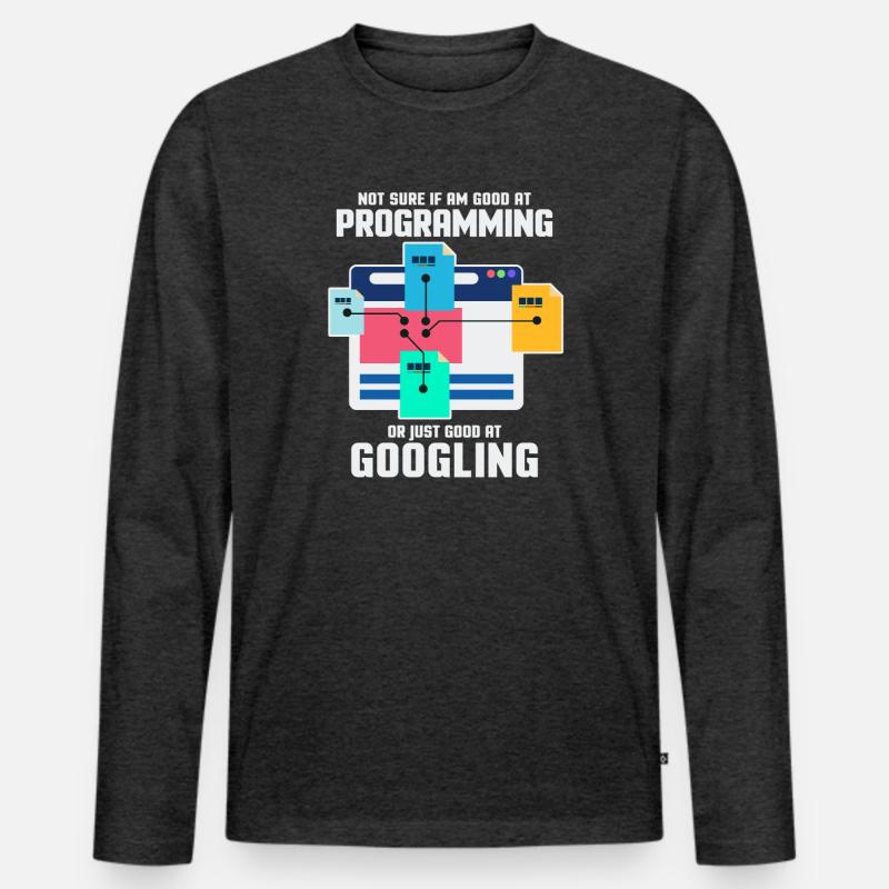 Programmer Programming IT Computer Gift Men's Premium Organic Long Sleeve Shirt