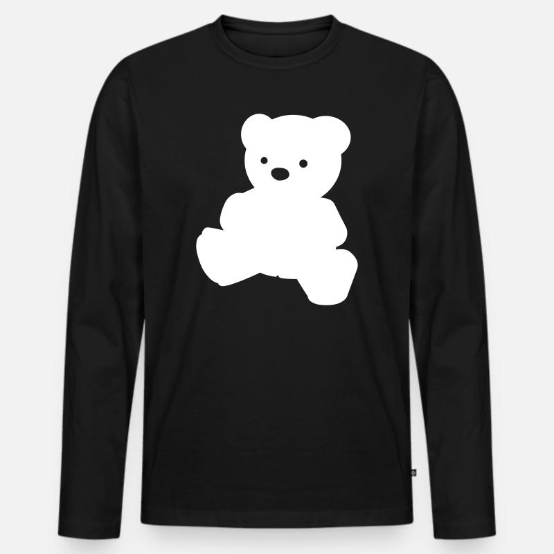 Ein einfacher Teddybär - Männer Premium Bio Langarmshirt - Schwarz