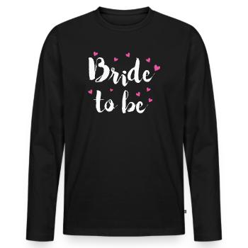 Bachelorette Party Bride Groom Wedding - Men's Premium Organic Long Sleeve Shirt - black - Front - Nico (187cm)