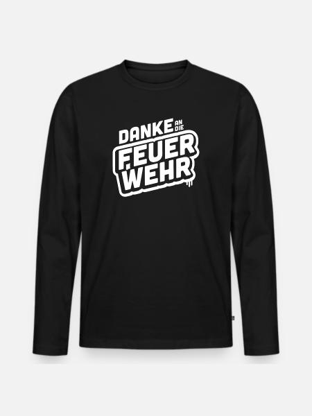 Merci pompiers - pompiers Merci - T-shirt manches longues Premium bio Homme - noir