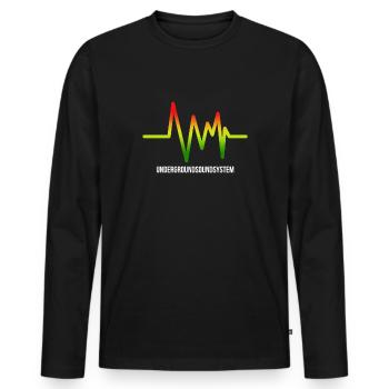 Underground Soundsystem Logo - T-shirt manches longues Premium bio Homme - noir - Devant - Nico (187cm)
