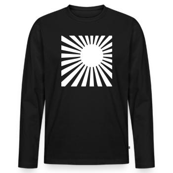 Le soleil levant - T-shirt manches longues Premium bio Homme - noir - Devant - Nico (187cm)