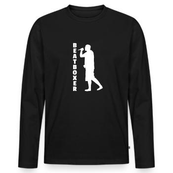 Beatboxer - Männer Premium Bio Langarmshirt - Schwarz - Vorne - Nico (187cm)