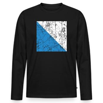 drapeau Zurich Zuerich Fahne Schweiz Suisse - T-shirt manches longues Premium bio Homme - noir - Devant - Nico (187cm)
