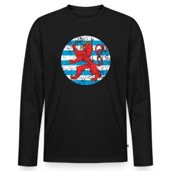Luftfahrt Luxemburg Luxemburg Luftwaffe - Männer Premium Bio Langarmshirt - Schwarz - Vorne - Nico (187cm)