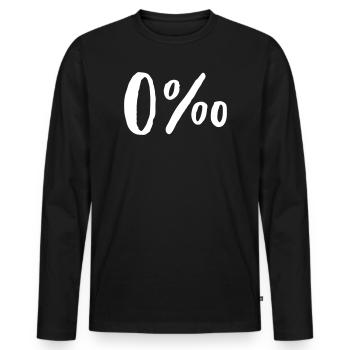 0 Promille Alkohol Alkoholfrei Geschenk - Männer Premium Bio Langarmshirt - Schwarz - Vorne - Nico (187cm)