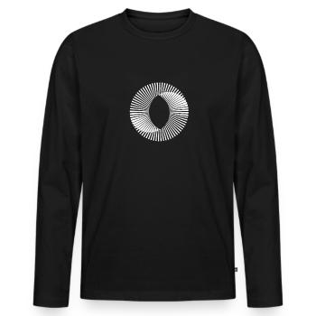 Circle illusion optic illusion paradox gift - Men's Premium Organic Long Sleeve Shirt - black - Front - Nico (187cm)