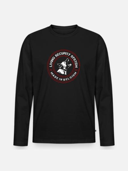 Malinois living Security System - Männer Premium Bio Langarmshirt - Schwarz