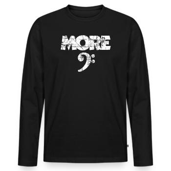 More Bass Vintage White - Männer Premium Bio Langarmshirt - Schwarz - Vorne - Nico (187cm)