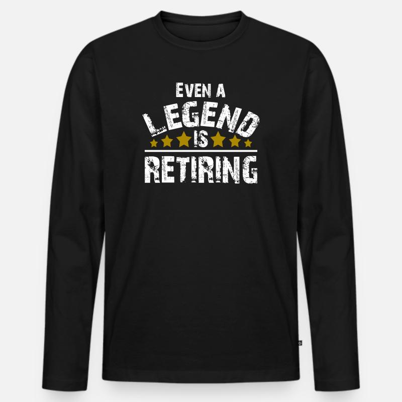Legende Pension Rente Ruhestand Geschenk - Männer Premium Bio Langarmshirt - Schwarz