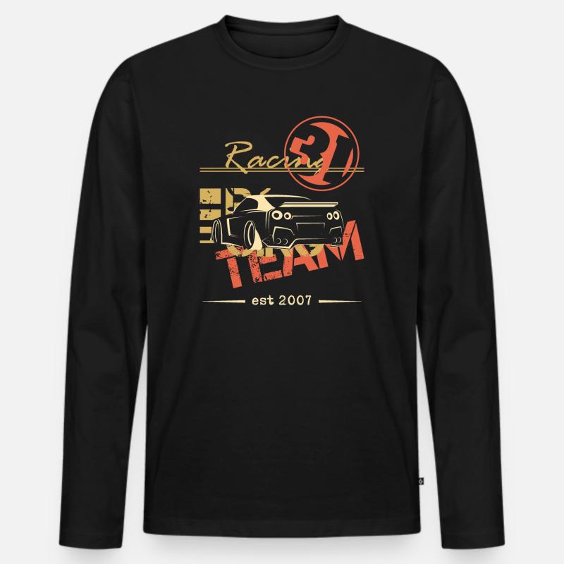 team racing gtr auto geschenkidee - Männer Premium Bio Langarmshirt - Schwarz