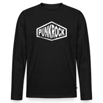 punkrock - Männer Premium Bio Langarmshirt - Schwarz - Vorne - Nico (187cm)