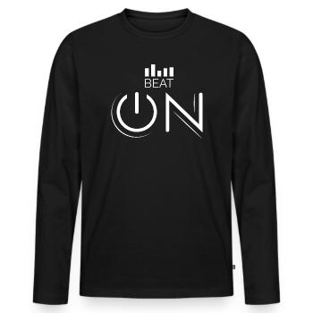 Beat On Music Music Beats Symbol Gift Idea - T-shirt manches longues Premium bio Homme - noir - Devant - Nico (187cm)