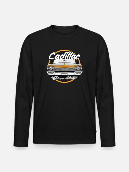 Cadillac - Männer Premium Bio Langarmshirt - Schwarz