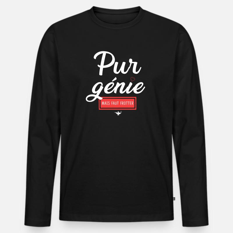 Humor und Emotion Chatastrophe - Männer Premium Bio Langarmshirt - Schwarz