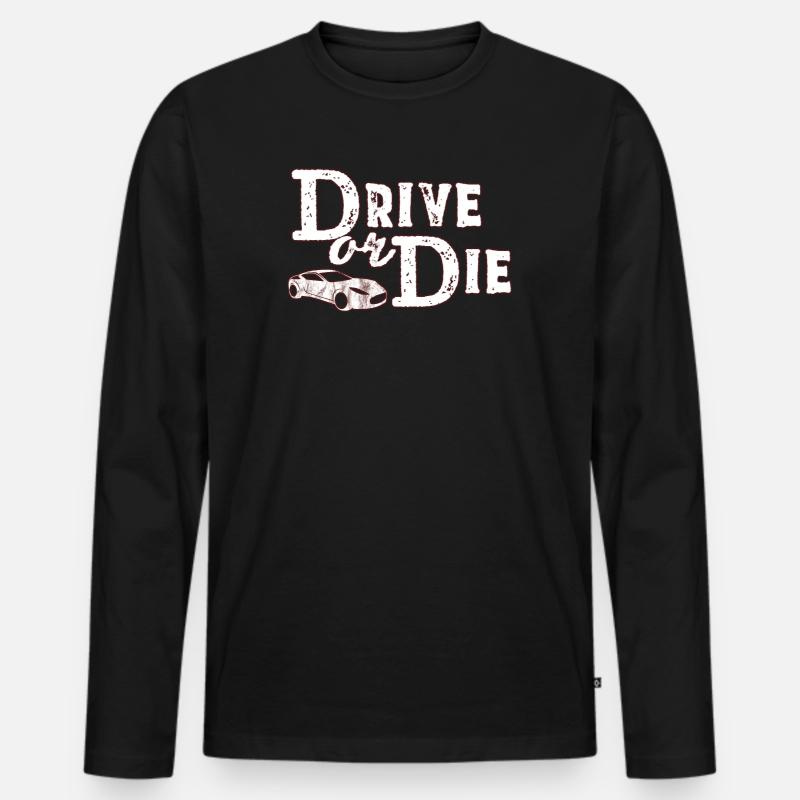 Auto - Männer Premium Bio Langarmshirt - Schwarz