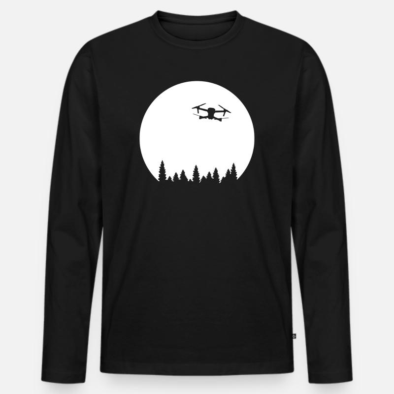 DJI MAVIC DROHNE - Männer Premium Bio Langarmshirt - Schwarz