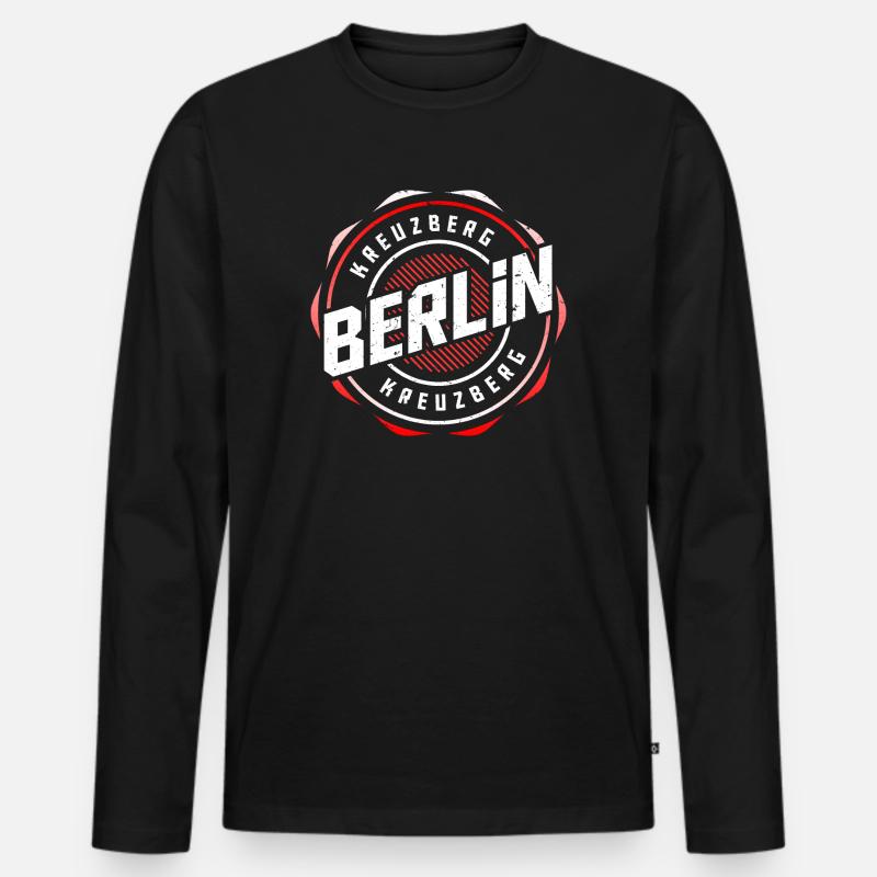 Berlin Kreuzberg - Männer Premium Bio Langarmshirt - Schwarz