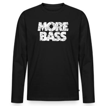 Plus de bass (vintage / blanc) bass player bass player - T-shirt manches longues Premium bio Homme - noir - Devant - Nico (187cm)