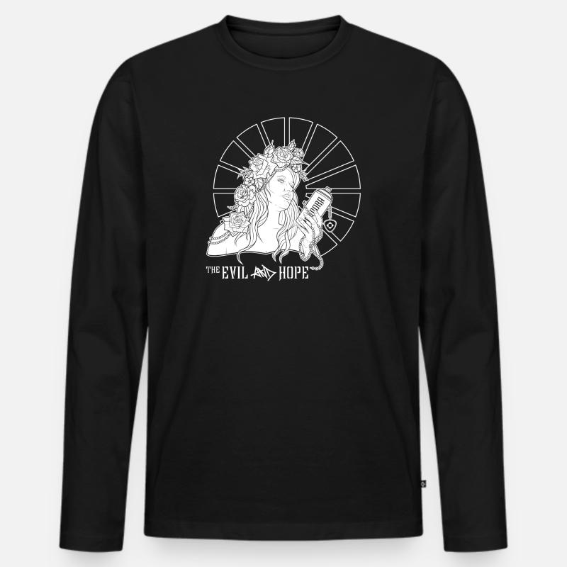 Pandora - The Evil and Hope - Männer Premium Bio Langarmshirt - Schwarz