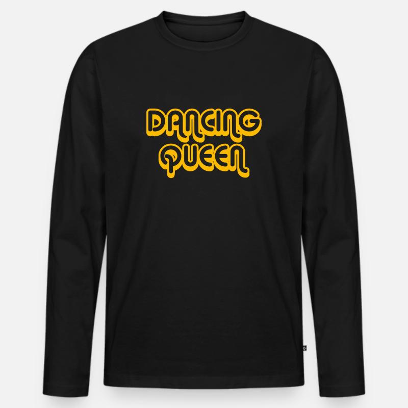 DANCING QUEEN Diskokugel - Männer Premium Bio Langarmshirt - Schwarz