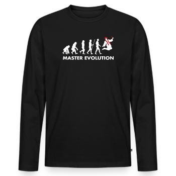 Master evolution development graduation diploma - Men's Premium Organic Long Sleeve Shirt - black - Front - Nico (187cm)