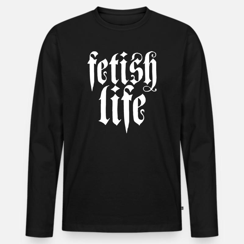 Fetisch Leben - Fetisch - Männer Premium Bio Langarmshirt - Schwarz