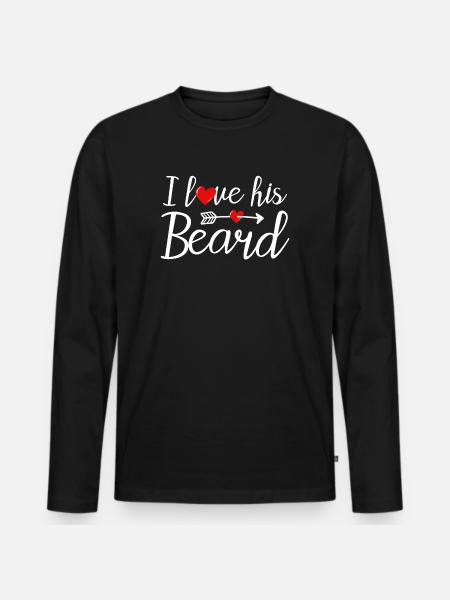 Bart Bärte Bartträger - Männer Premium Bio Langarmshirt - Schwarz