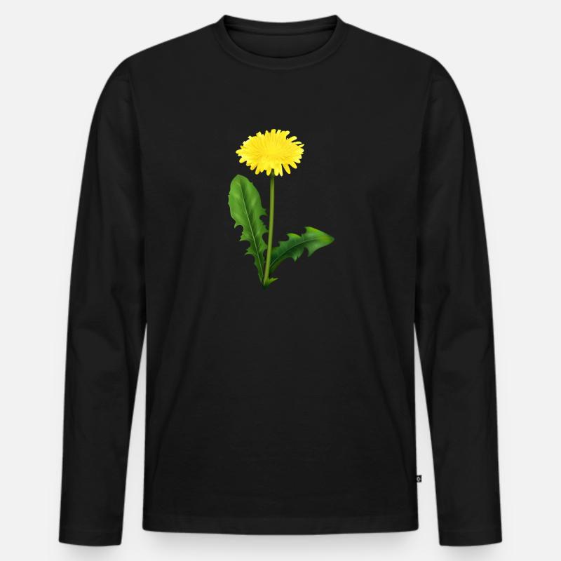 Löwenzahn | dandelion - Männer Premium Bio Langarmshirt - Schwarz