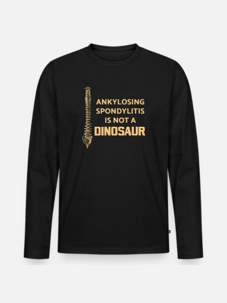 Ankylosing spondylitis disease spine AS - Men's Premium Organic Long Sleeve Shirt - black