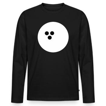 Bowling Ball, Bowling - Men's Premium Organic Long Sleeve Shirt - black - Front - Nico (187cm)