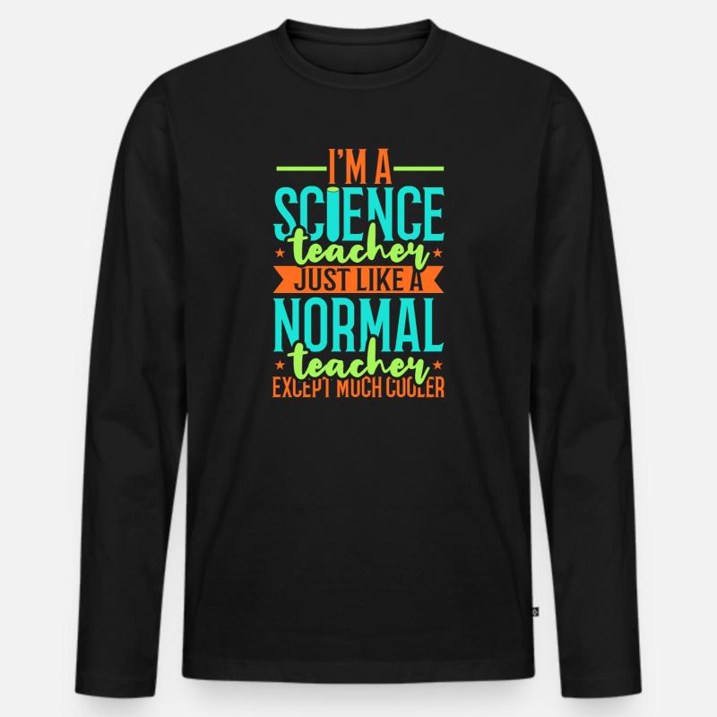 Science - Männer Premium Bio Langarmshirt - Schwarz