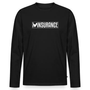 Insurance - Men's Premium Organic Long Sleeve Shirt - black - Front - Nico (187cm)