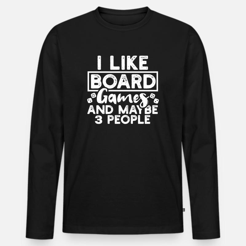 Gesellschaftsspiele Brettspiele - Männer Premium Bio Langarmshirt - Schwarz